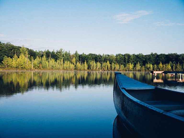 Canoe on the lake.