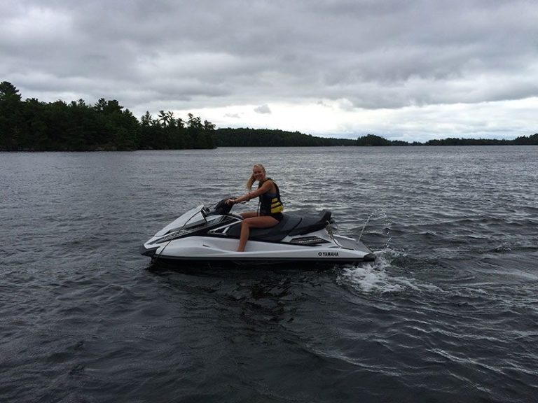 Woman on waverunner jetski