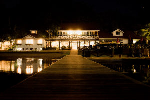 Severn Lodge at night.