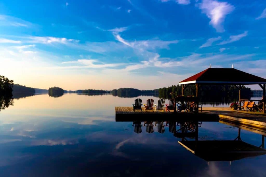 Photo of a Sunset at Severn Lodge, Just Minutes Away from a Bevy of Muskoka Marinas.