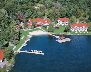 Aerial Photo of Severn Lodge, Home to SO Many Things to Do in Muskoka with Kids.