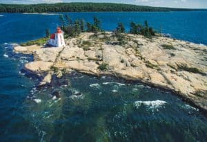 A solitary building rests upon a rocky island is one of the many Muskoka attractions near Severn Lodge.