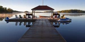 A beautiful view from the dock at Severn Lodge on Gloucester Pool.