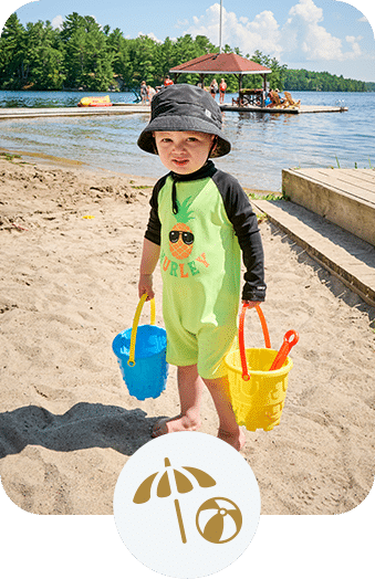 Boy playing in sand