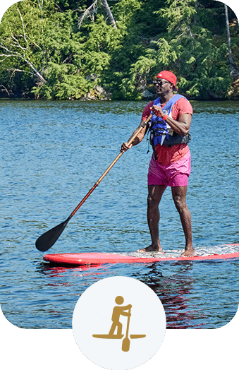 Man paddleboarding