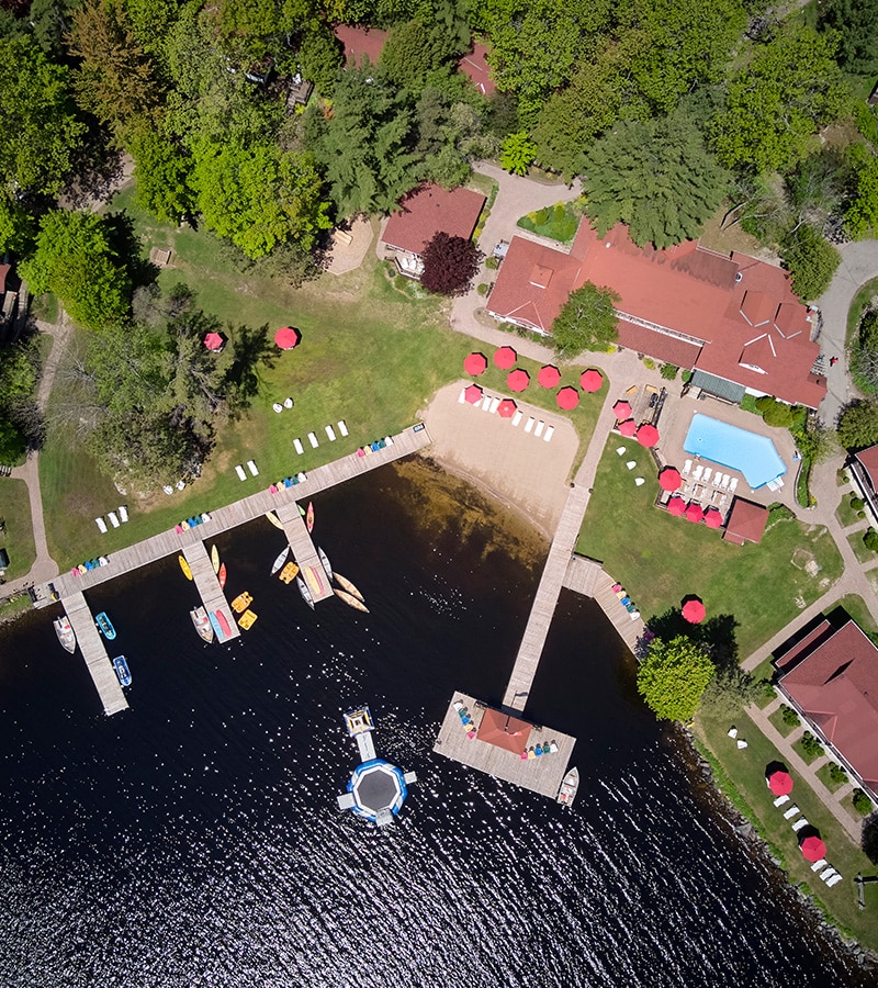 Drone image of waterfront