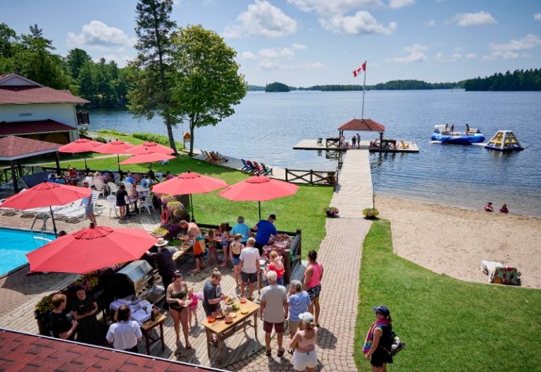 Victoria Day Long Weekend: A large group of vacationers enjoy their long weekend at Severn Lodge.
