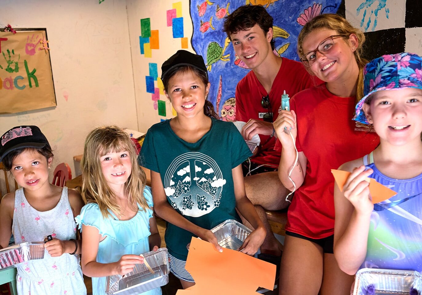 Children doing crafts